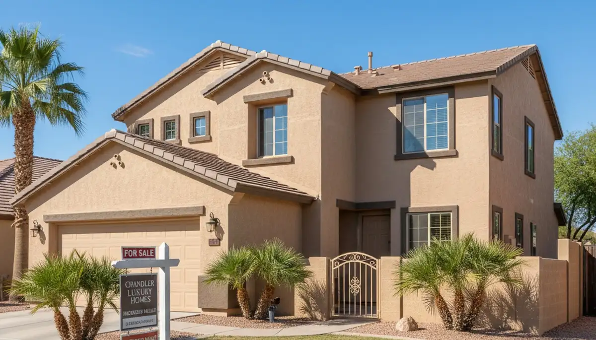 Fresh exterior house painting in Chandler AZ with UV-resistant finish enhancing curb appeal and protection