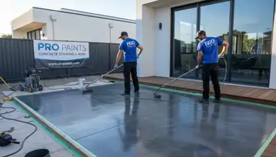 Professional concrete staining on a Chandler AZ patio with durable desert-ready finish