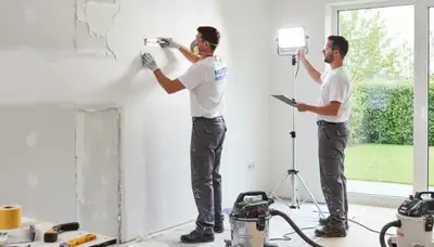 Professional drywall repair and wall restoration in Chandler, AZ home interior by expert painters