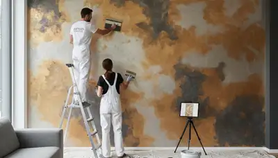 Professional faux painting with decorative wall finishes in Chandler, AZ home interior