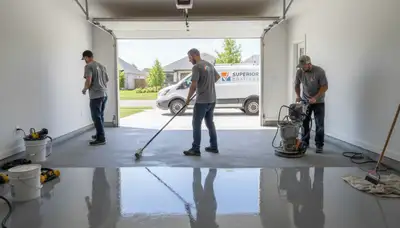 Epoxy garage floor coating in Chandler AZ showcasing durable, professional concrete finish