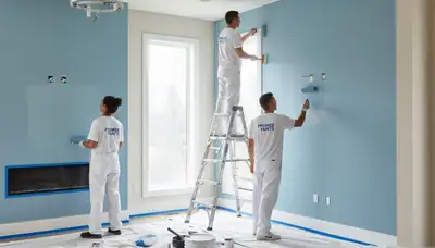 Professional interior house painter applying wall paint in Chandler, AZ home for smooth, lasting finish