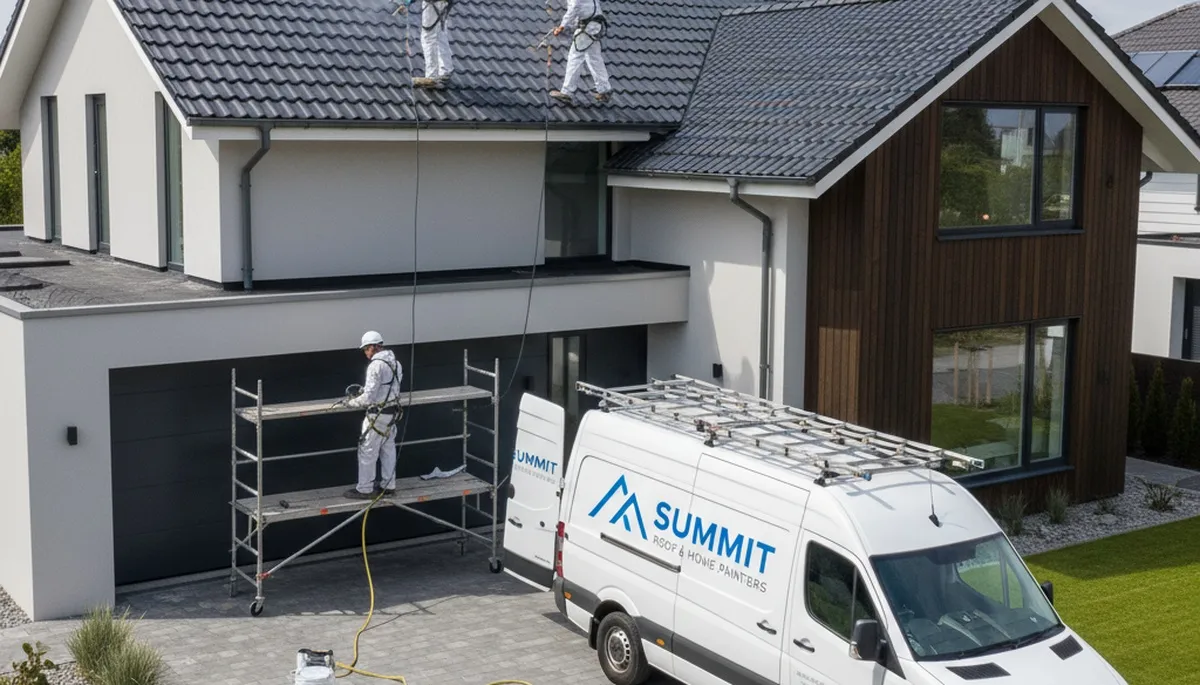 Professional roof painting in Chandler, AZ with UV-resistant coating for desert heat protection